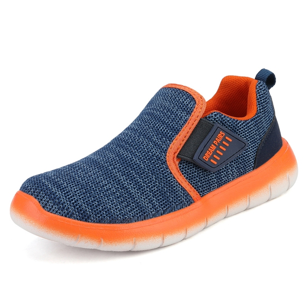 [EZ-Ons MightyMovers] Comfortable Kids Running Shoes - NAVY ORANGE -  0